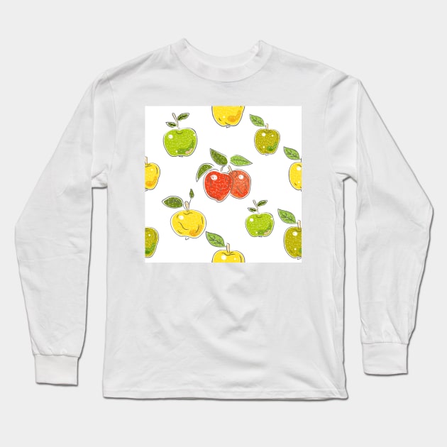 Apples Long Sleeve T-Shirt by Kristina Stellar Scandinavian Land